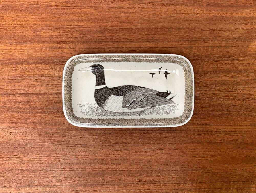 Vintage German ceramic bird plate by Thomas.