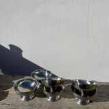 6 stainless steel bowls 1970