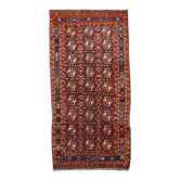 Tapis antique fait main kurde du Moyen-Orient 119cm x 230cm (1920s)