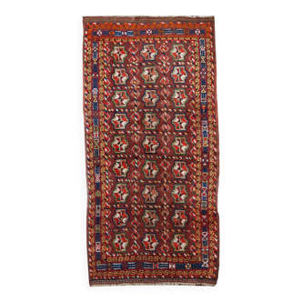 Tapis antique fait main kurde du Moyen-Orient 119cm x 230cm (années 1920)