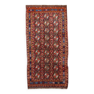Tapis antique fait main kurde du Moyen-Orient 119cm x 230cm (années 1920)