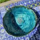Oriental blue handmade ceramic salad bowl
