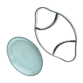 Plate + Presentation tray Saint-Hilaire Ercuis – glass and silver-plated metal