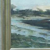 Jacques Zadig, Scandinavian Modern Landscape, Oil on Canvas, Framed