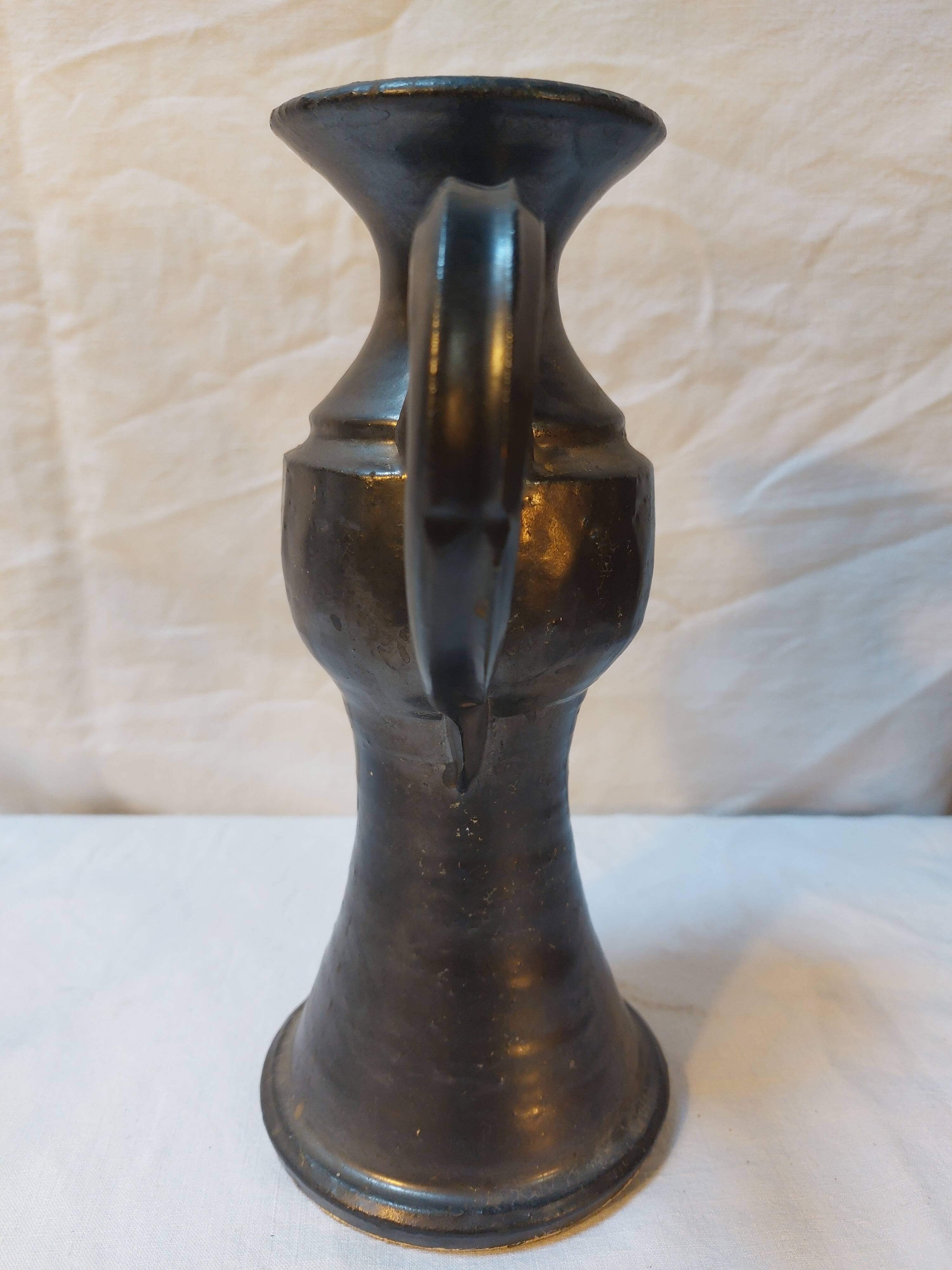 Glazed terracotta pitcher signed Jean Marais - Vallauris - Circa 1970