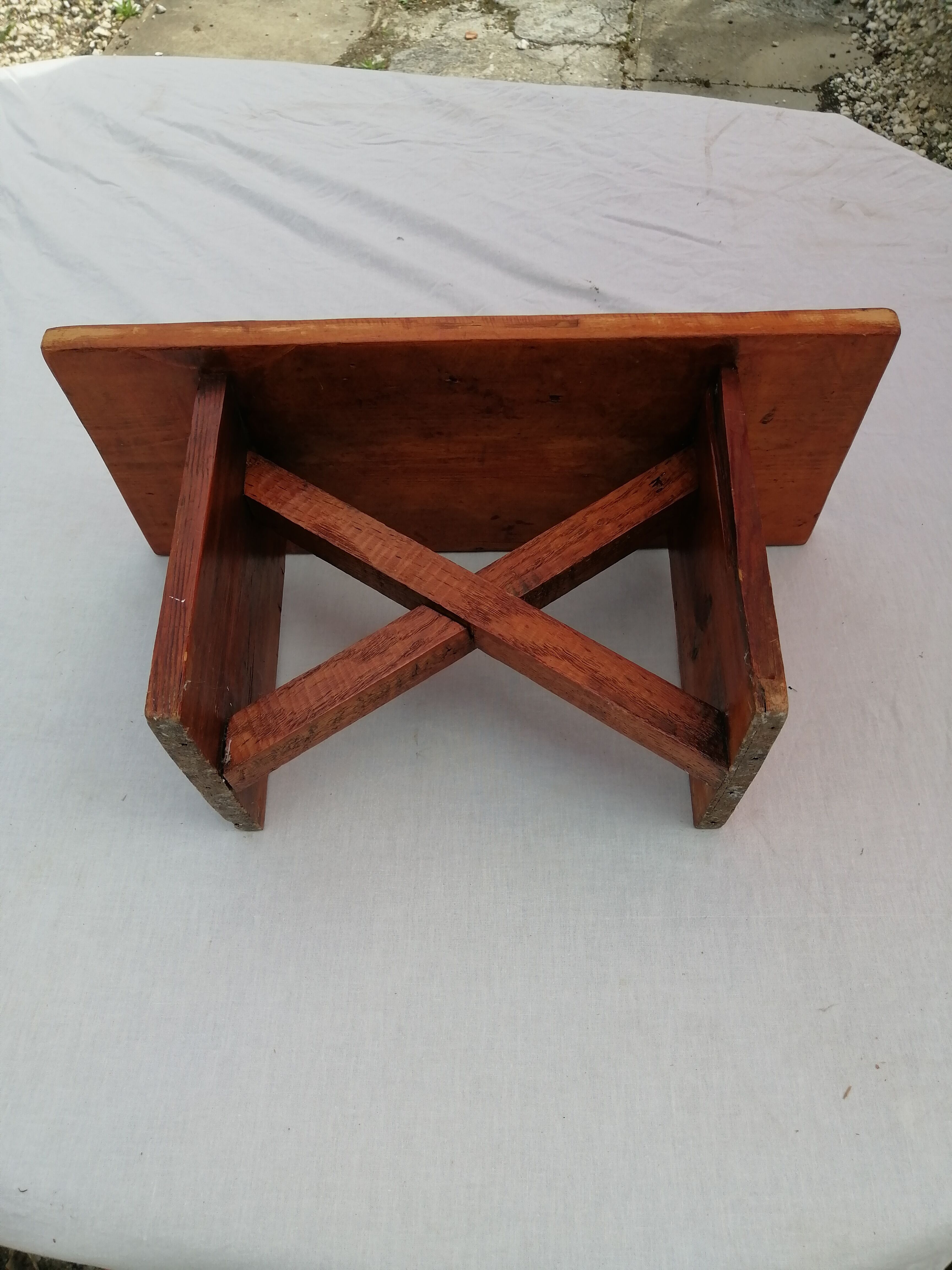 Handmade wooden bench