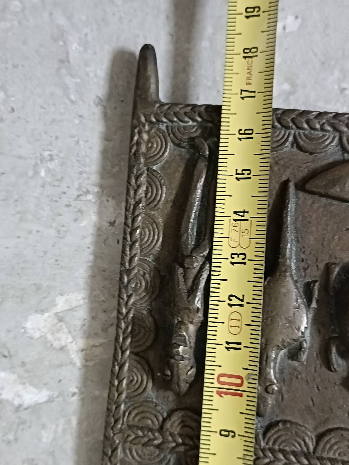 Antique small Dogon bronze door