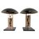 Pair of Big Design mid century Table Lamps by Kamenicky Senov, 1980s