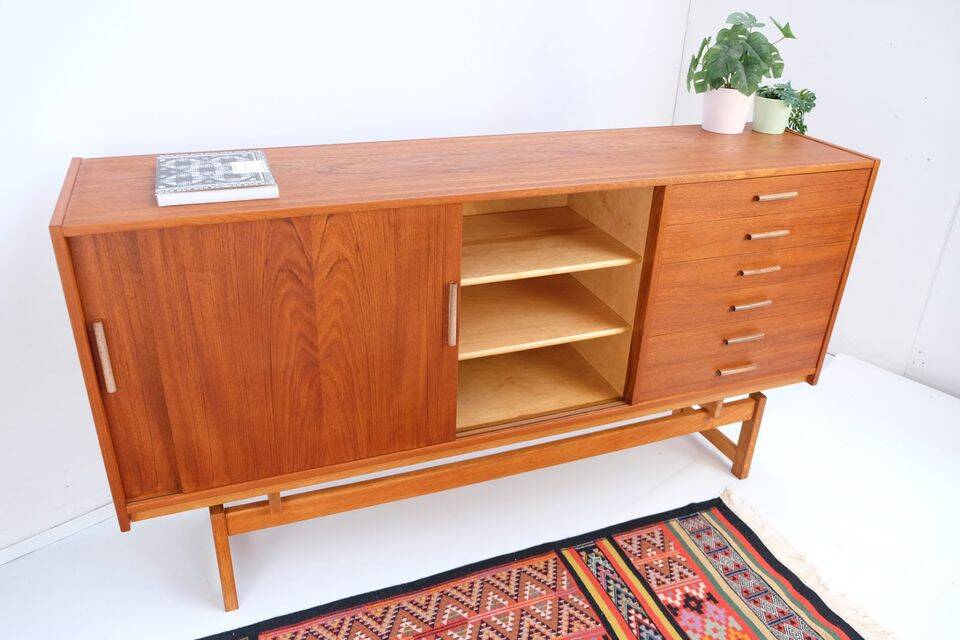 Teak buffet in retro vintage style from the 60s-70s.