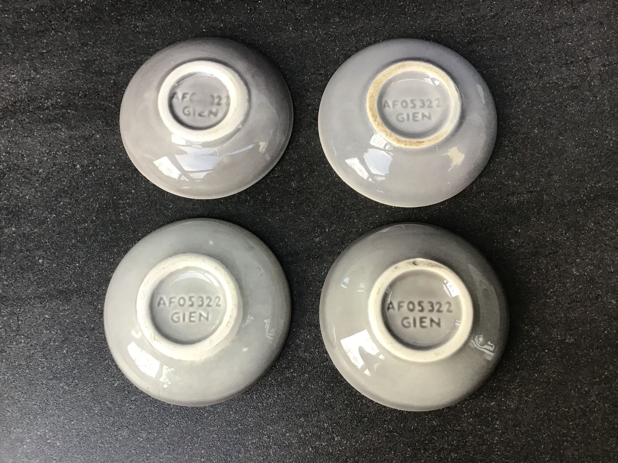 Set of 4 Gien cups for Concorde Air France