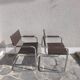 2 fauteuils Cantilever S34 cuir marron