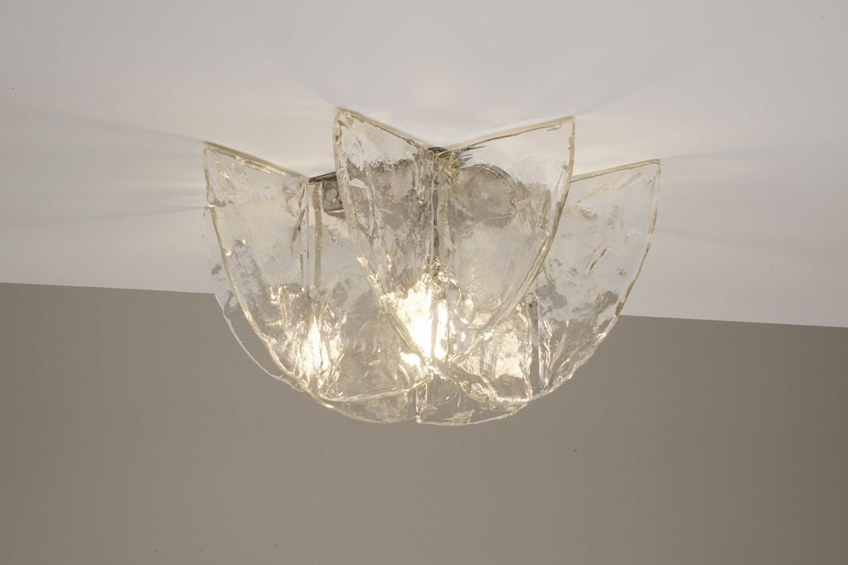 Carlo Nason model LS 254 for Mazzega Murano ceiling lamp