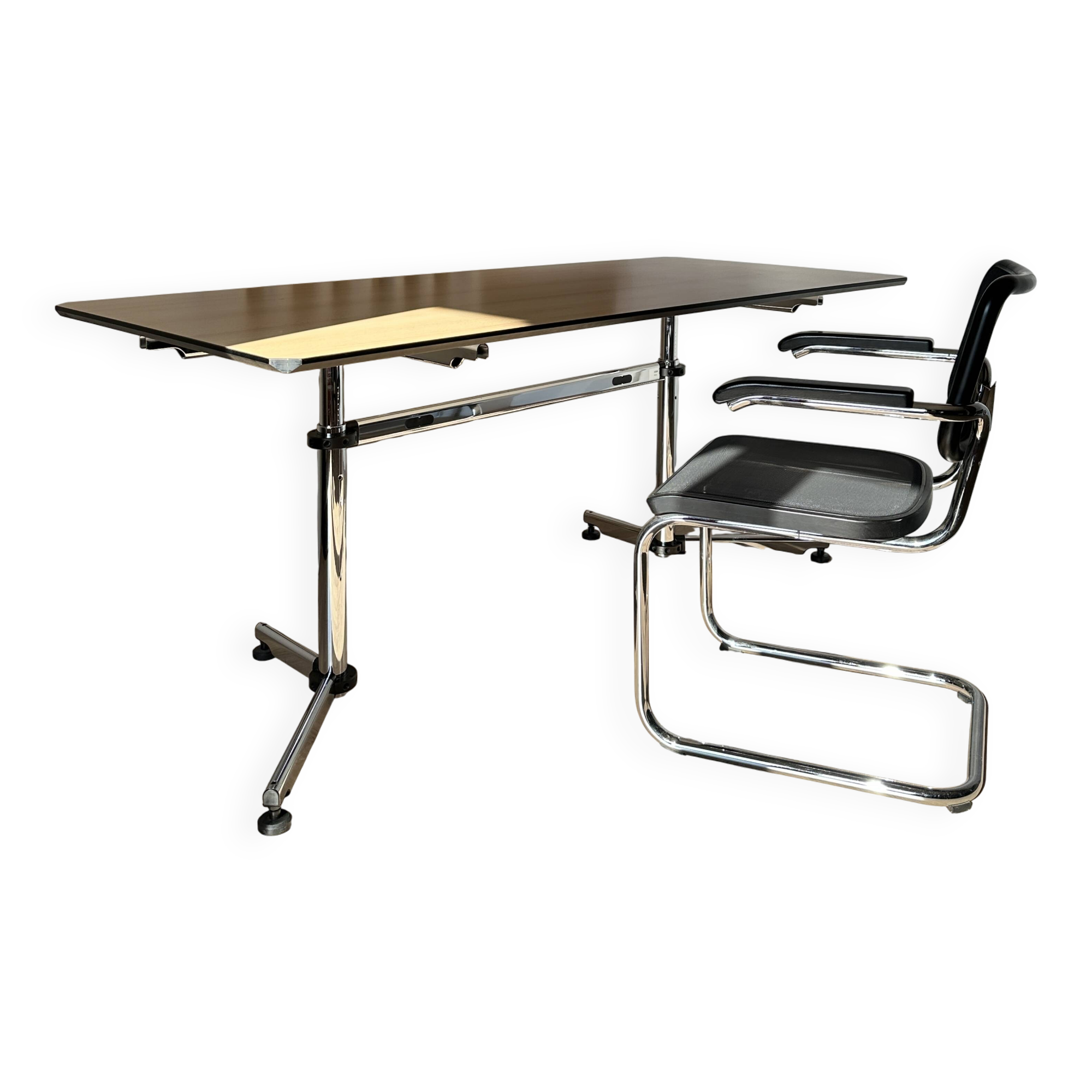 KITOS USM Haller desk in natural varnished beech veneer