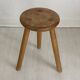 Solid wood tripod stool