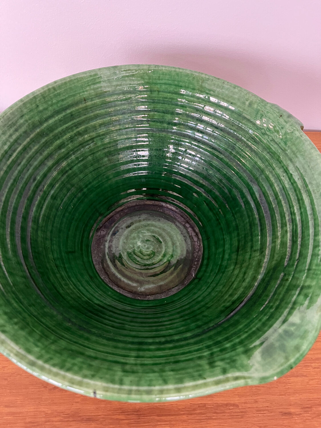 Large glazed "Tian" dish, diameter 32cm