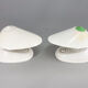 1960s Pair of White Bakelite Table or Wall Lamp, Czechoslovakia