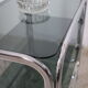Side table serving chrome and vintage glass 70