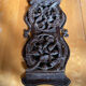 Antique Expandable Bookcase Carved Wood with Floral Motif Vintage #E3