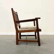 Fauteuil en chêne de l'École de La Haye, Art Déco néerlandais vers 1920 (2 sur 2)