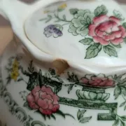 Vintage teapot and milk jug set Crown Ducal Chinese Garden – England