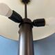 Vintage mushroom floor lamp in brown acrylic glass