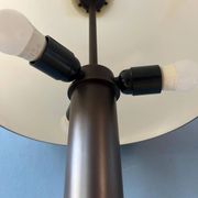 Vintage mushroom floor lamp in brown acrylic glass
