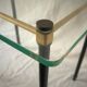Pull out tables in glass and brass 1950