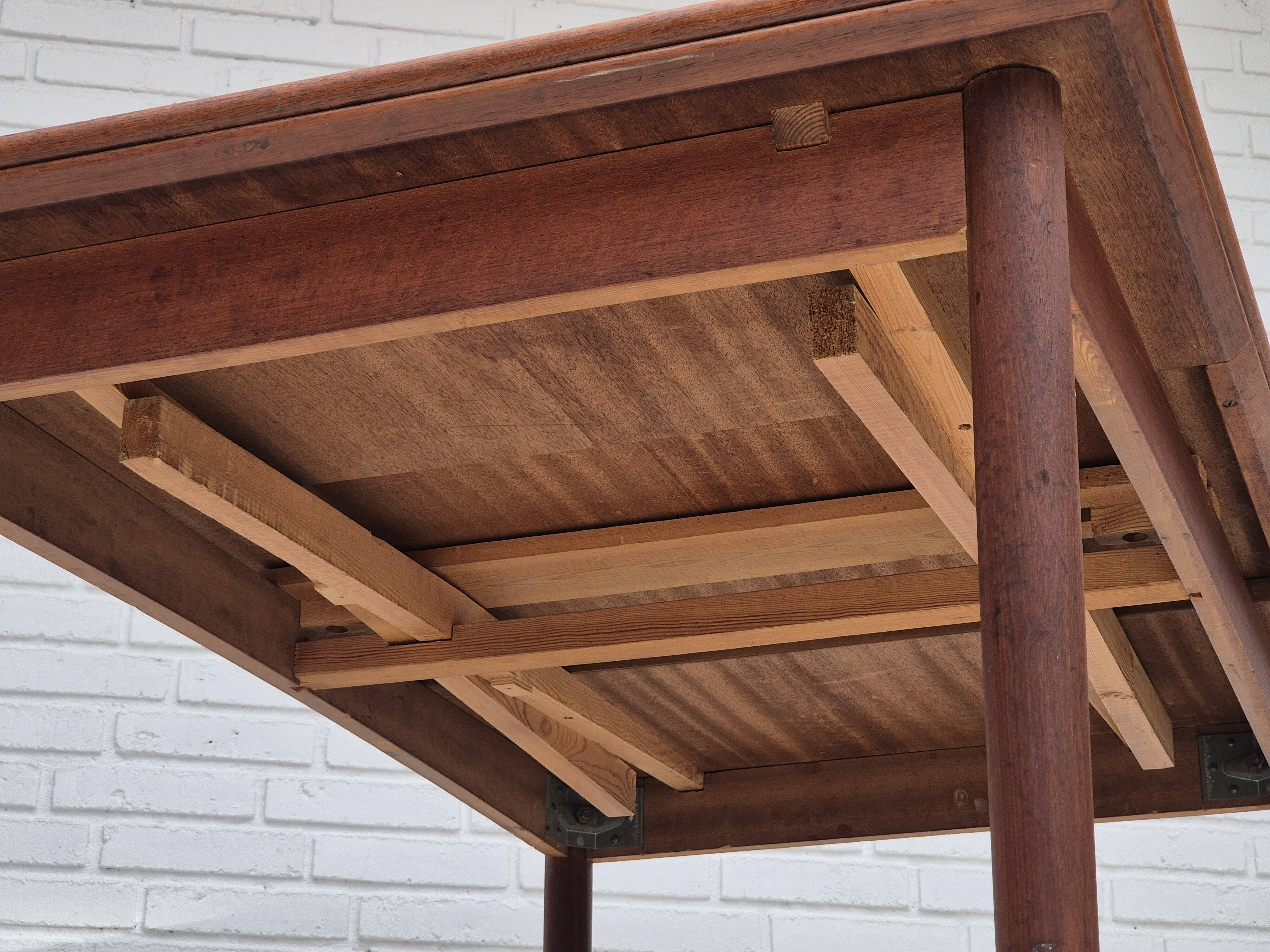 1970s, Danish foldable dining table, teak wood, original condition.