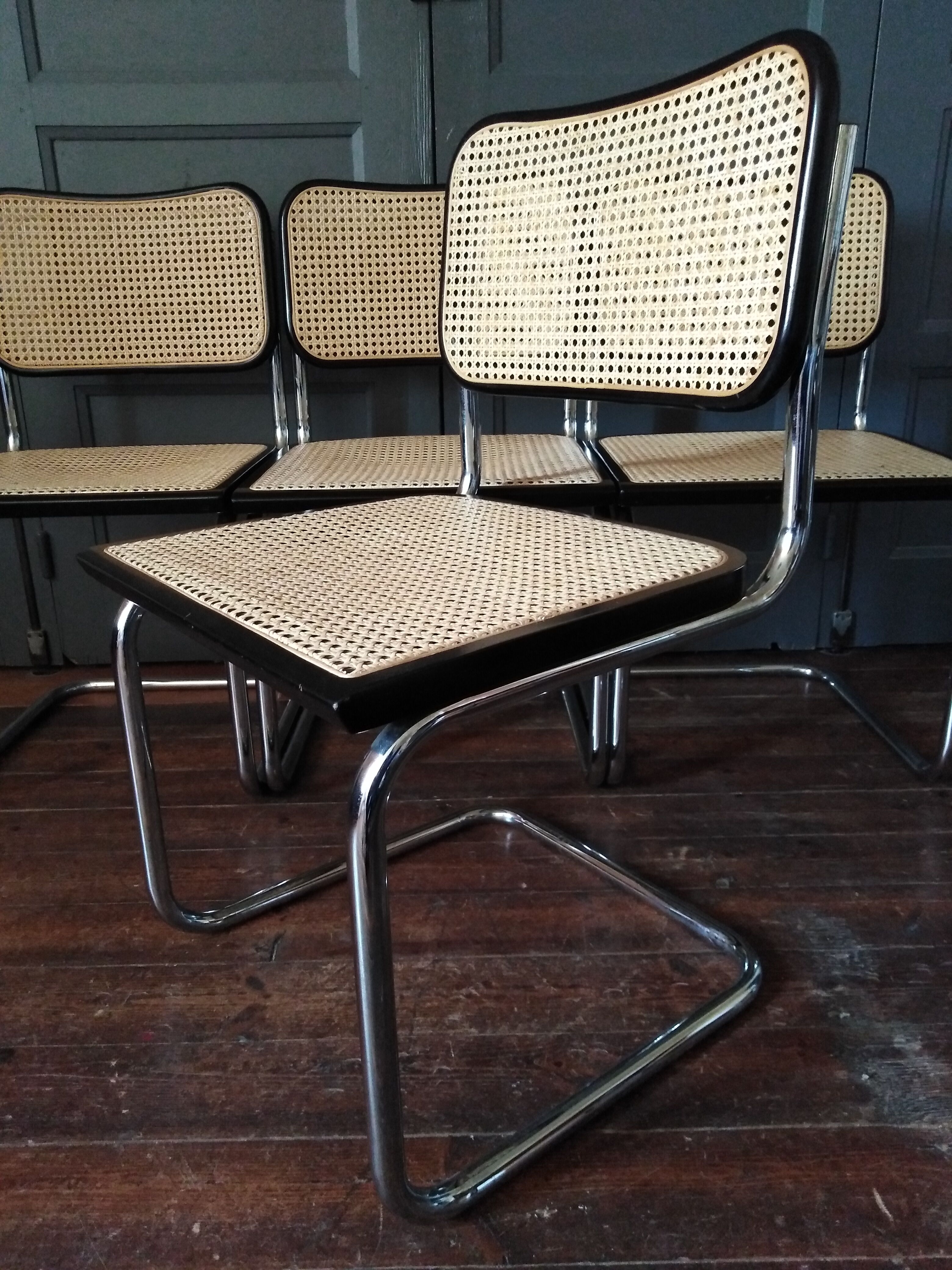 4 chairs Marcel Breuer B32 Cesca 1970