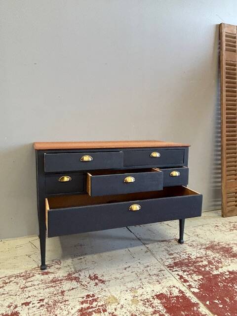 Art Nouveau style 6-drawer chest