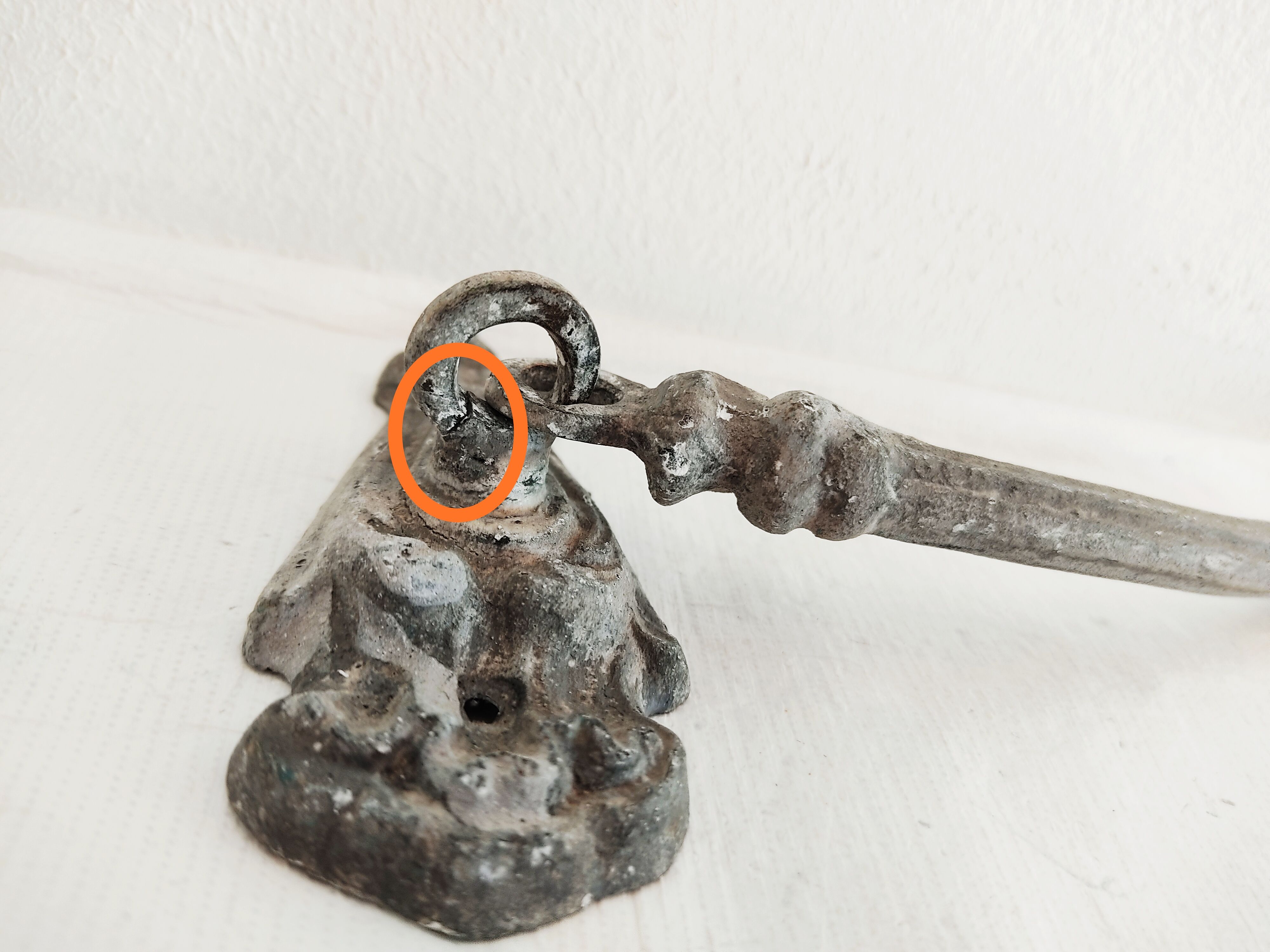 Pair of door-kisses of old curtains