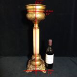 Gilt Bronze Planter with Onyx Column