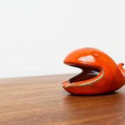 Whale Figurine Ashtray in Ceramic by Ceramica D'Arte, Salerno, Italy, 1970s