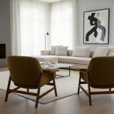 Pair 849 armchairs Gianfranco Frattini for Cassina Meda 1950s