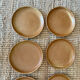 6 flat plates in stoneware
