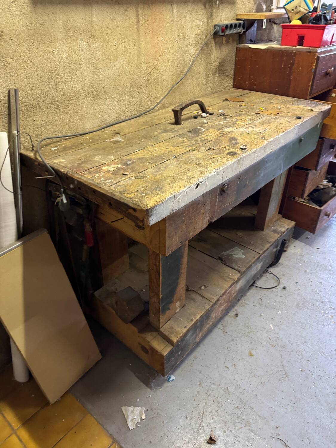 Small old carpenter's workbench