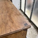 Enfilade de métier en chêne avec portes vitrées