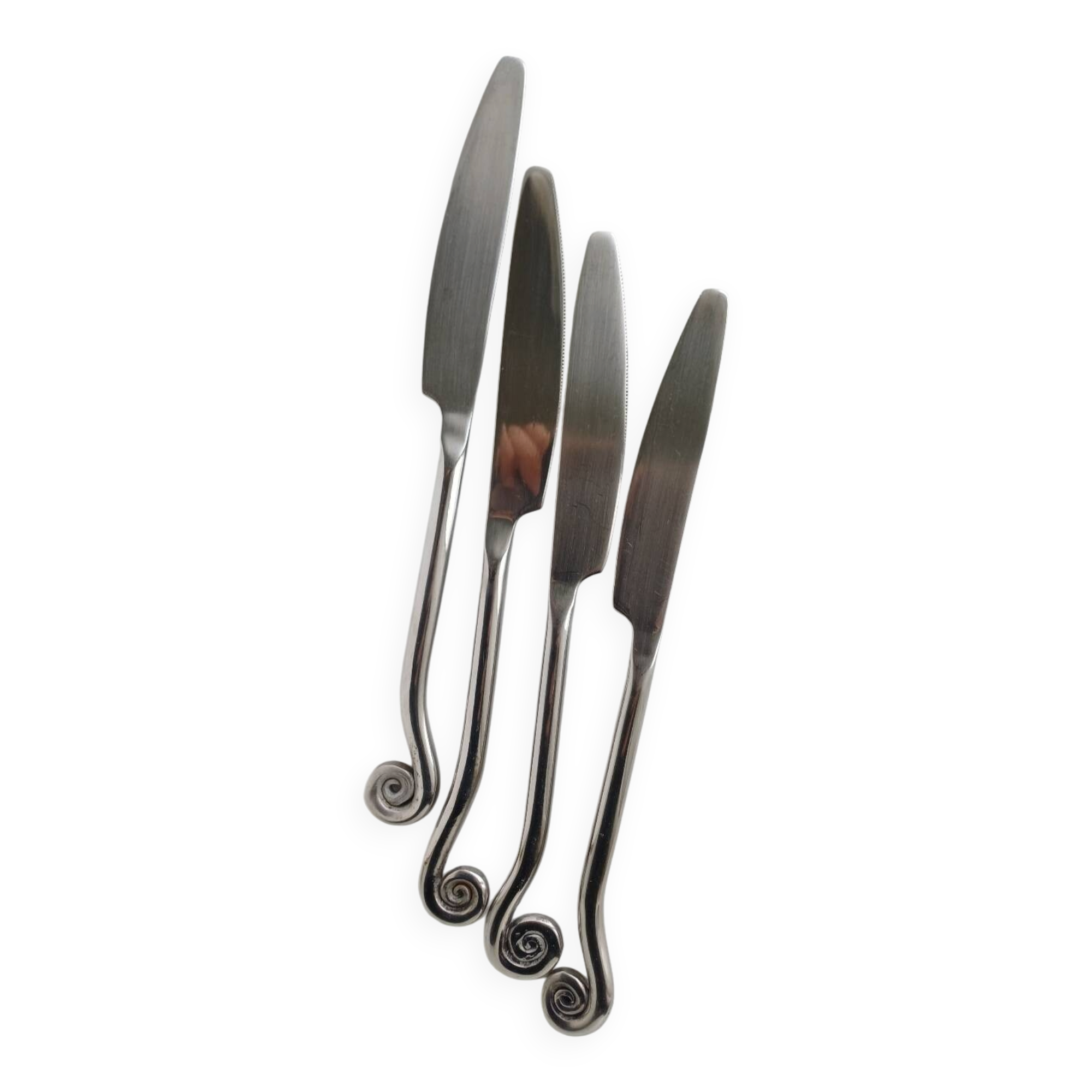 Spiral handle table knives