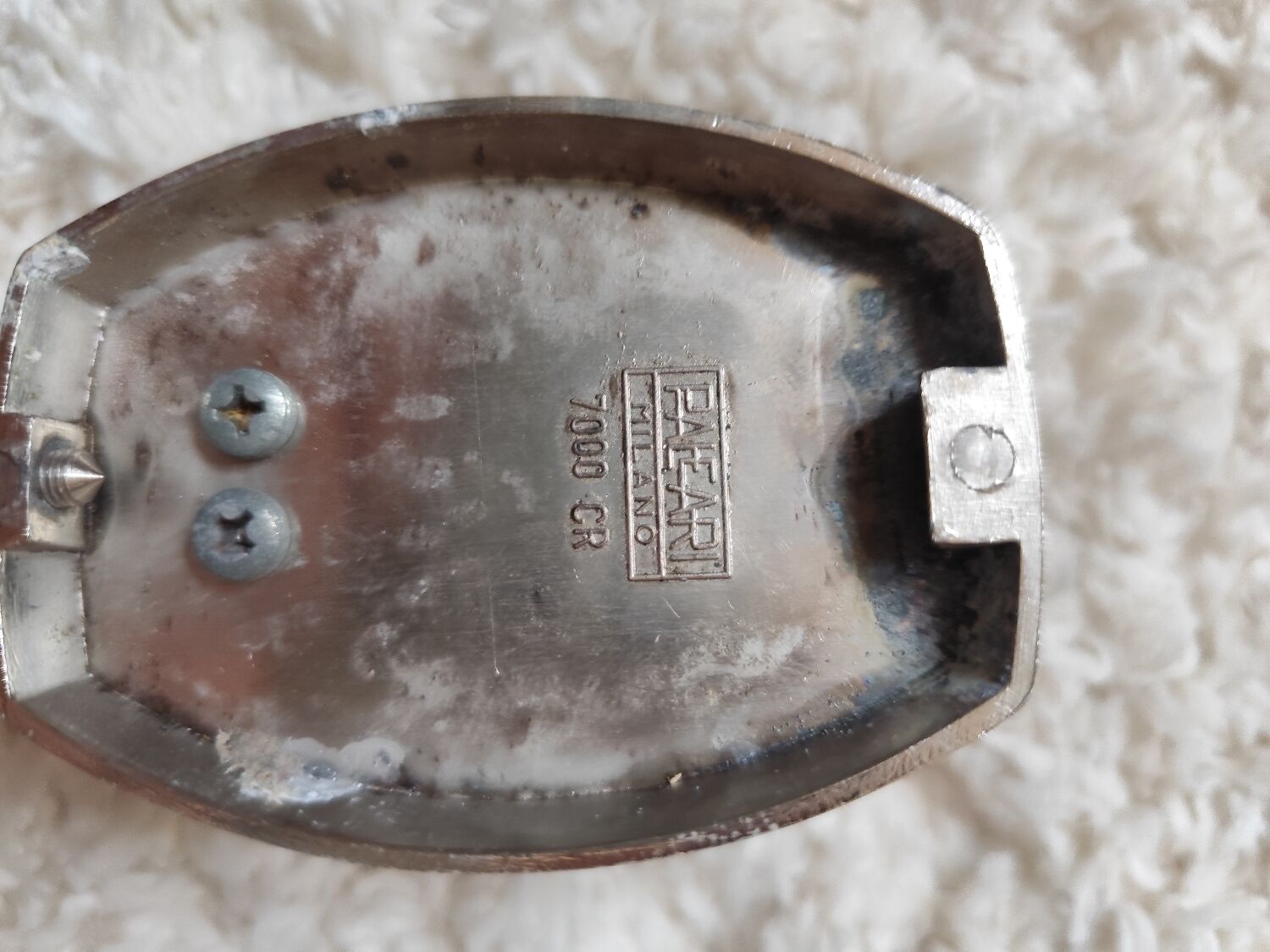 2 tempered glass coat hooks Space Age, 1970s