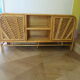 Buffet bas 2 portes -rotin tressé-bambou -cannage