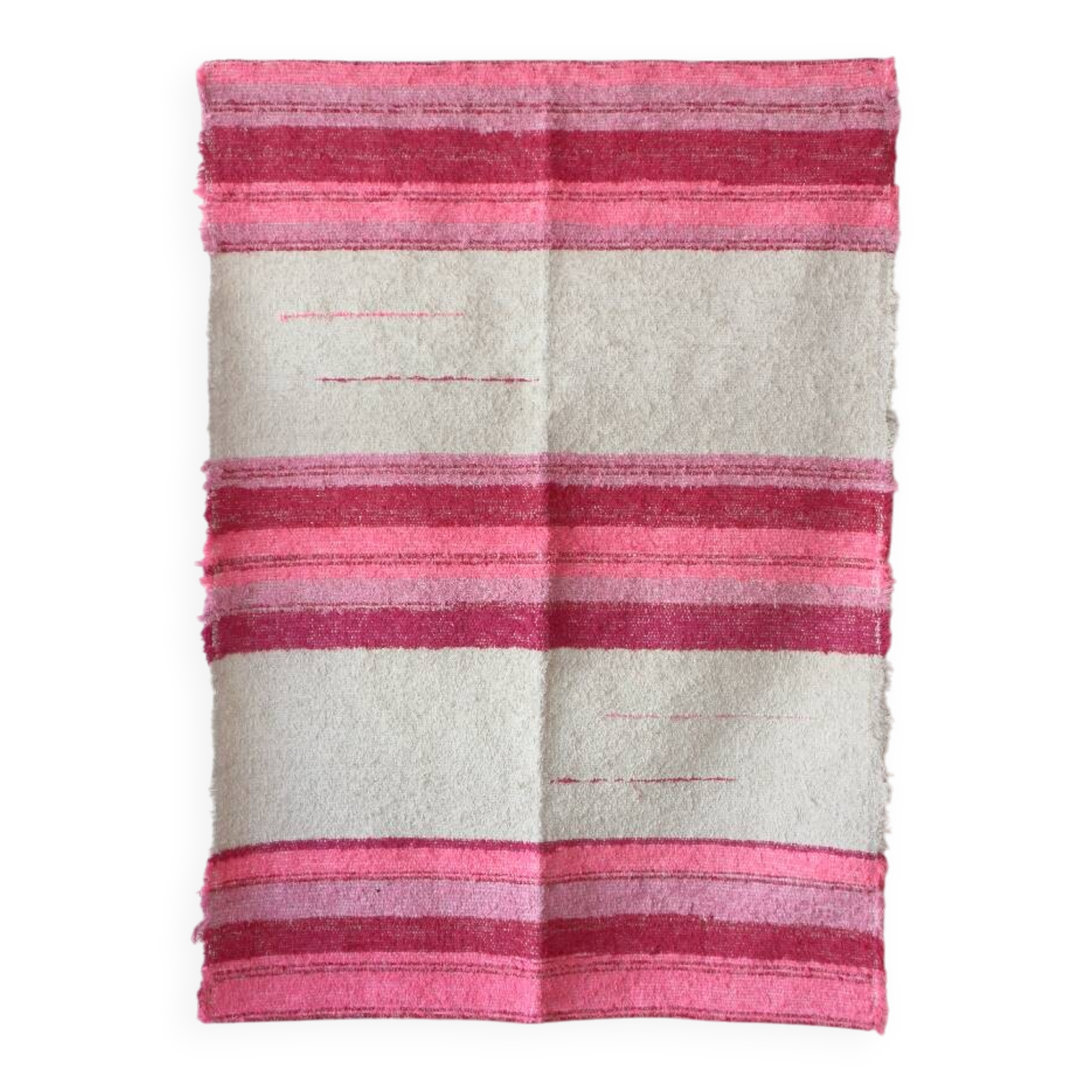 Handwoven recycled cotton rug - 120 x 170 cm