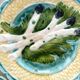 6 asparagus plates in faience barbotine from Salins
