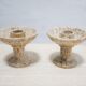 Pair of vintage jasper stone candle holders