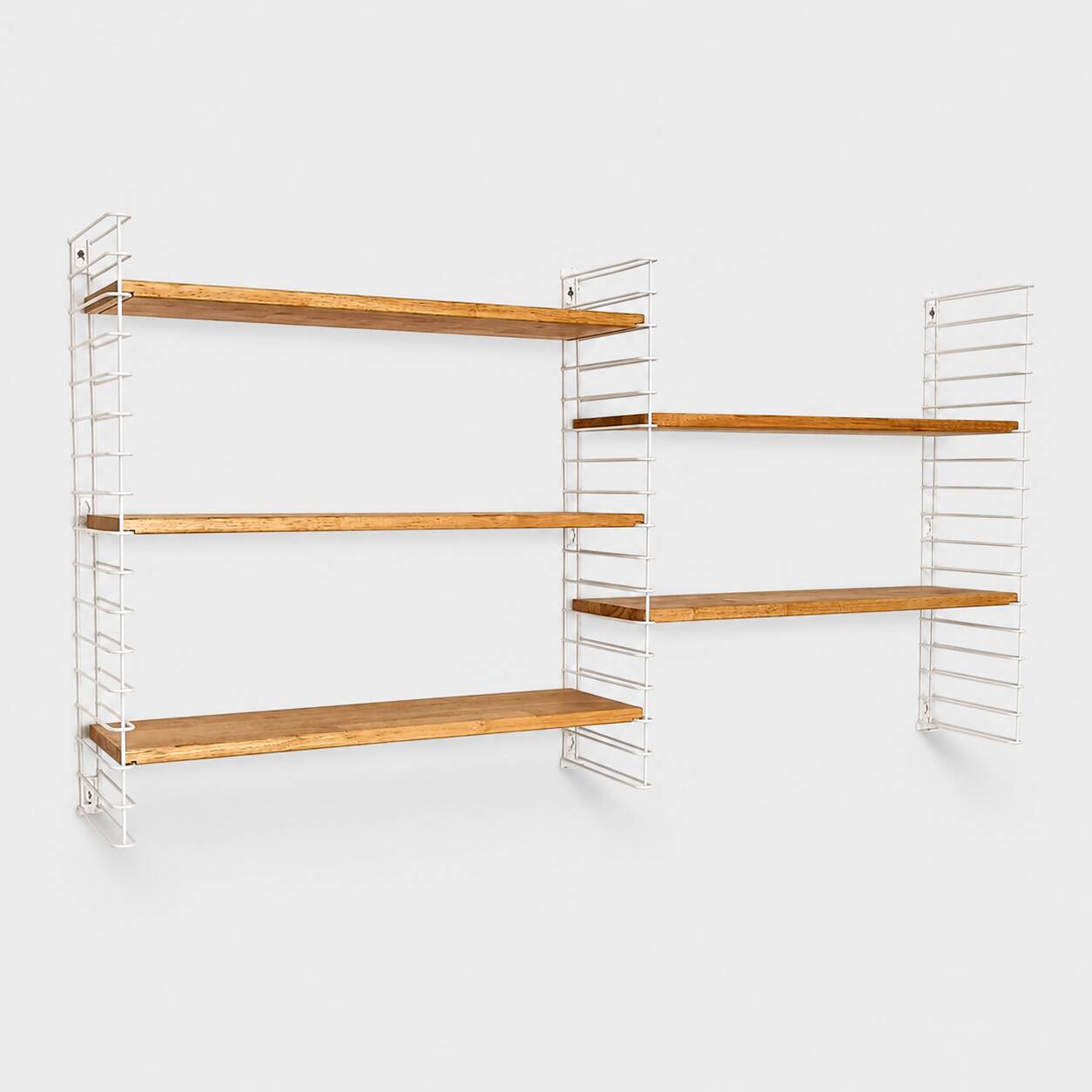 Tomado wall unit with wooden shelves by A. Dekker