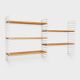 Tomado wall unit with wooden shelves by A. Dekker