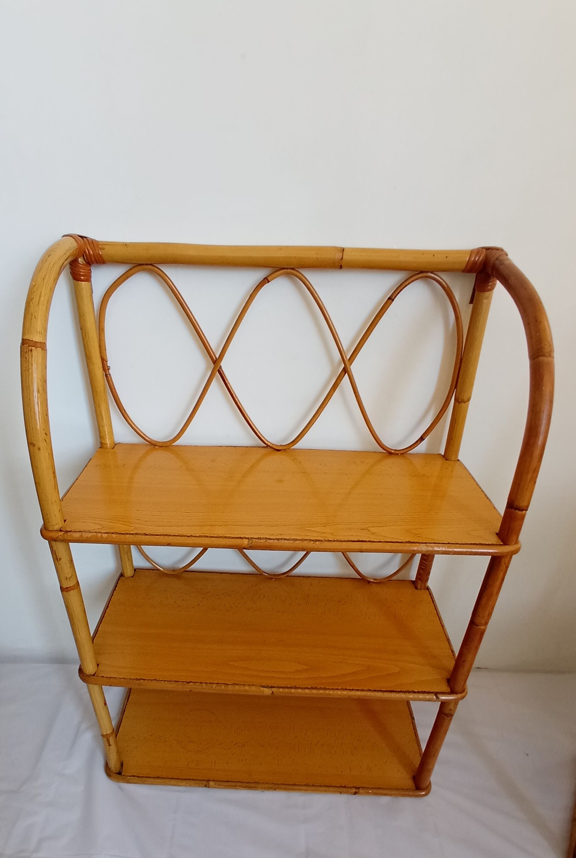 Set of bamboo shelves