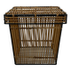 Mid Century Rohe Noordwolde rattan basket by Dirk van Sliedrecht 60's Design