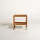 Scandinavian beech and oak trolley, 1960s