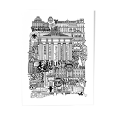 Berlin - sérigraphie en noir et blanc