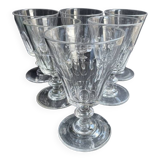 6 Water glasses n°2 - Baccarat/Saint Louis - 19th century